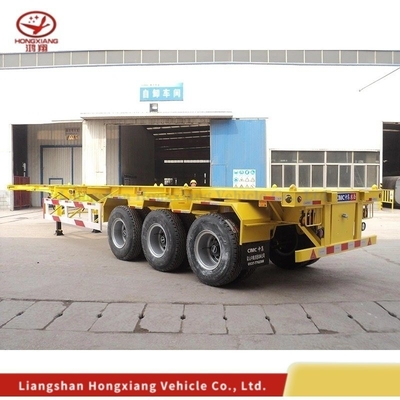 40 FT 3 Axles Flatbed Skeleton Semi Truck Trailer Semi-Remorque with 5.5 Tons Capacity