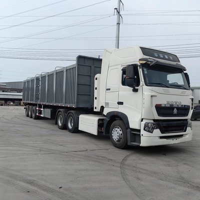 3/4 Axle Number Box Truck Half-Box Trailer with Cross Arm Type Suspension System