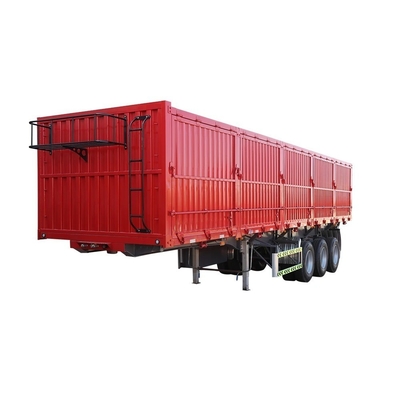 3-Axis 60-100 Tons Closed Semi-Trailer for ABS Anti-lock Braking System and Tread 1820mm