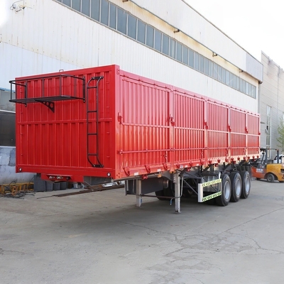 3-Axis 60-100 Tons Closed Semi-Trailer for ABS Anti-lock Braking System and Tread 1820mm