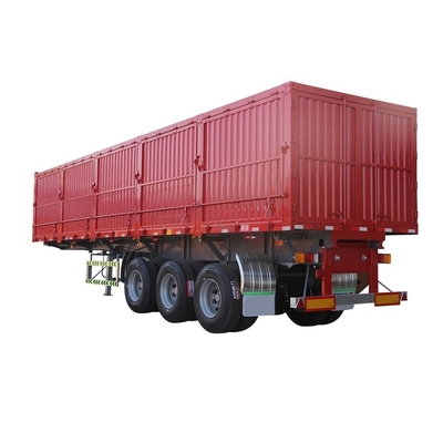 3-Axis 60-100 Tons Closed Semi-Trailer for ABS Anti-lock Braking System and Tread 1820mm