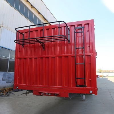 3-Axis 60-100 Tons Closed Semi-Trailer for ABS Anti-lock Braking System and Tread 1820mm