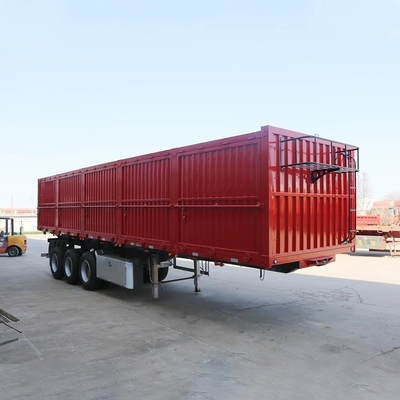 3-Axis 60-100 Tons Closed Semi-Trailer for ABS Anti-lock Braking System and Tread 1820mm