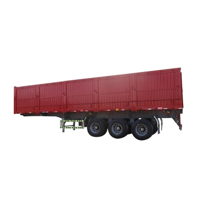 3-Axis 60-100 Tons Closed Semi-Trailer for ABS Anti-lock Braking System and Tread 1820mm