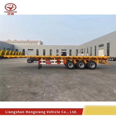 40FT 3 Axle Skeleton Trailer Frame Flatbed Trailer Immobilize Dual Line Braking System