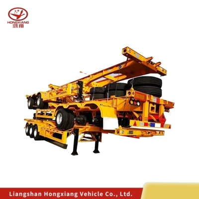 40FT Container Flatbed Low Bed Framework Skeleton Semi-Trailer Extendable Fence Bulk