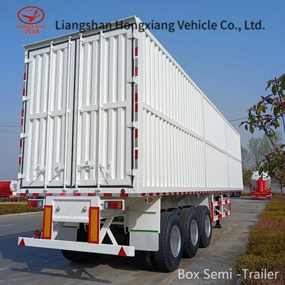 Camionette Dry Van Box Cargo Truck Container Semi Trailer with Dual Air Brake System