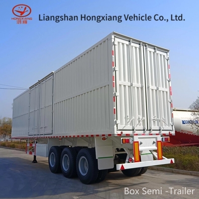 Camionette Dry Van Box Cargo Truck Container Semi Trailer with Dual Air Brake System