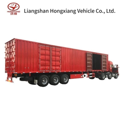 53FT Dry Van Semi Trailer with Aluminum Alloy Cargo Box Leaf Spring Suspension Grade