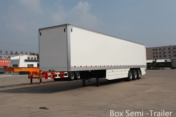 53FT Dry Van Semi Trailer with Aluminum Alloy Cargo Box Leaf Spring Suspension Grade