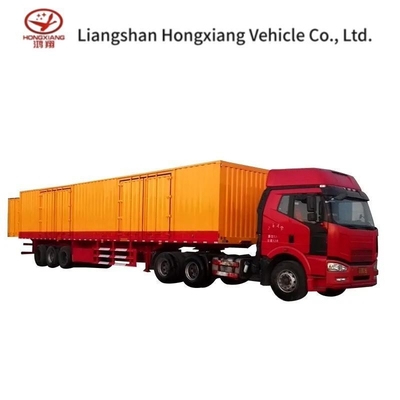 53FT Dry Van Semi Trailer with Aluminum Alloy Cargo Box Leaf Spring Suspension Grade