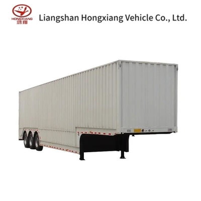53FT Dry Van Semi Trailer with Aluminum Alloy Cargo Box Leaf Spring Suspension Grade