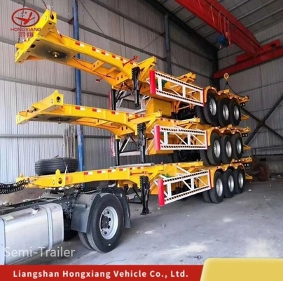Immobilize 40FT Skeleton Semi Container Trailer with Dual Line Braking System 3axles