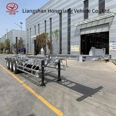 Self-dumping Container Carrier Skeleton Semi-Trailer Steel Container Chassis Trailer