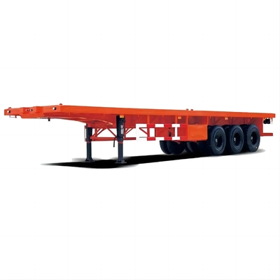 3 Axle Flatbed Trailer for 20 Feet 40 Feet Container Semi Trailer and Customization