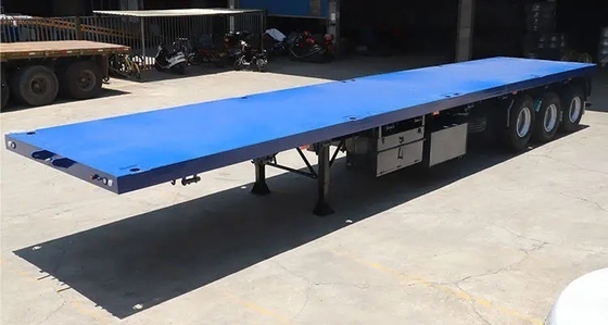 3 Axle Flatbed Trailer for 20 Feet 40 Feet Container Semi Trailer and Customization