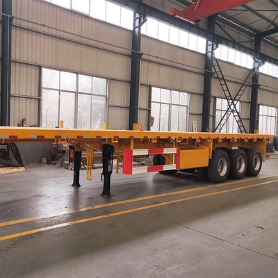 ABS Anti-lock Braking System 3-Axis 40-Foot Container Flatbed Transport Semi-Trailer