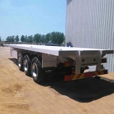 Light Duty Grade 5.5 Tons 3 Axle 40 FT Flat Semi-Trailer for Heavy Transport Container