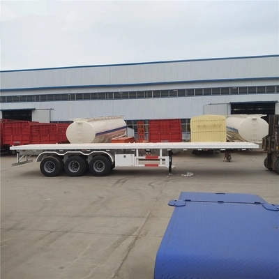 Light Duty Grade 5.5 Tons 3 Axle 40 FT Flat Semi-Trailer for Heavy Transport Container