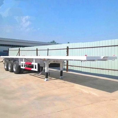 Light Duty Grade 5.5 Tons 3 Axle 40 FT Flat Semi-Trailer for Heavy Transport Container
