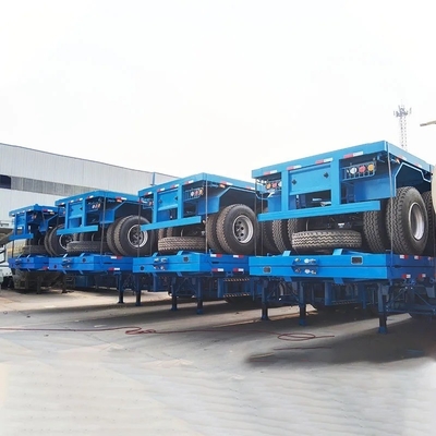 1820mm Tread 4 Axis Flat Semi-Trailer Trailer Transport for Heavy Duty Loads