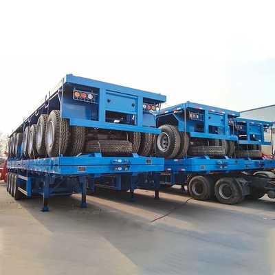 1820mm Tread 4 Axis Flat Semi-Trailer Trailer Transport for Heavy Duty Loads
