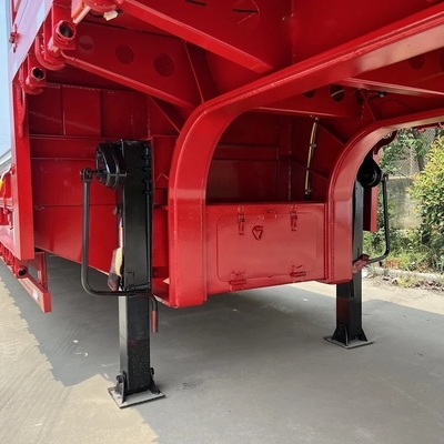 ABS Anti-lock Braking System Steel Pull-out 3-Axis Flat Semi-Trailer for Transportation