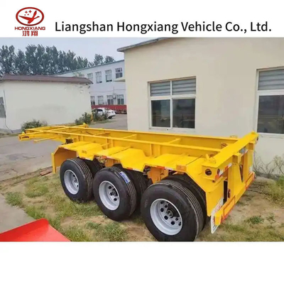 Skeleton Semi-Trailer Port- Flatbed Chassis Trailer with ABS Anti-lock Braking System