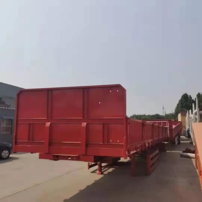 Van-type 3 Axle Container Semi-Trailer Low Flat 3 Axles 40FT Container Truck Semi-Trailer