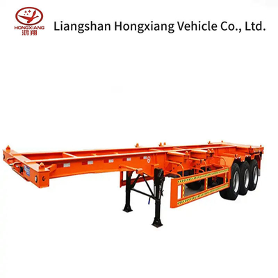 40FT Container Chassis Trailer with Steel Skeleton Semi-Trailer and 8/12/16 Tires