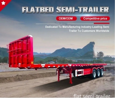 3 Axle 20FT 40 FT Trailer Chassis Flat Bed Flatbed Trailer for Long Distance Transport