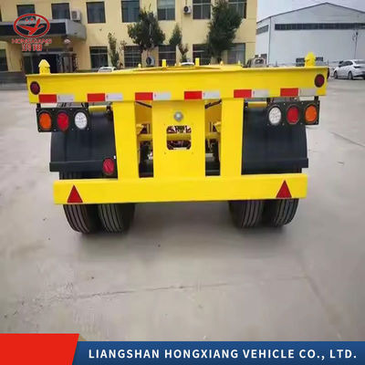 Processed Gooseneck Semi Chassis Parts Flatbed Trailer with 5.5 Tons Capacity Material