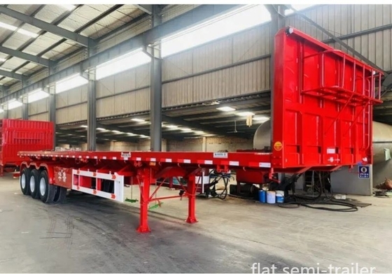 Building Materials and Agricultural Equipment 13m Trailer Flat Bed with 8.12.16 Tires