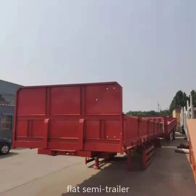 Light Duty Grade 40FT Container 3 Axles Flat Bed Semi Trailer Customization Availabl