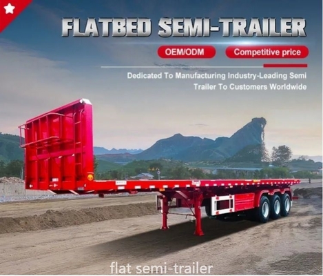 Not Self-dumping 40ft Flatbed Platform Truck Trailer with 1 Year After-sales Service