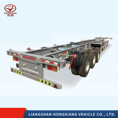 5.5 Tons Container Transporting Used Trailer Axles 3 Axle Skeleton Semi-Trailer with 1