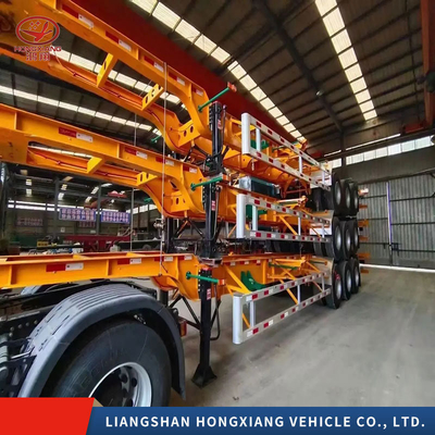 Colour Gooseneck Extendable Chassis Trailer for Medium Duty Grade That Can Be Extended