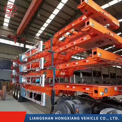 Colour Gooseneck Extendable Chassis Trailer for Medium Duty Grade That Can Be Extended