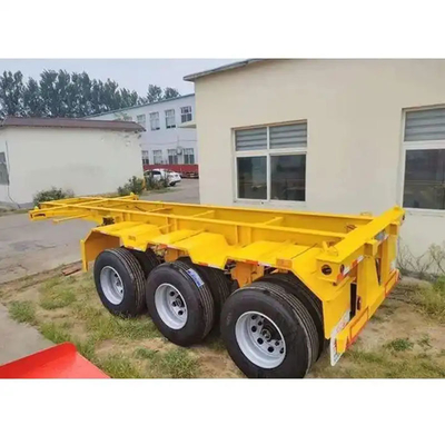 Dual Line Braking System Axles Spread Skeleton Container Semi Trailer with Twist Lock