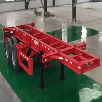 Customization 3 Axle Container Skeleton Semi Trailer with Dual Line Braking System