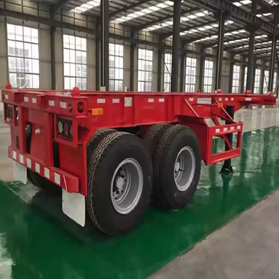 Customization 3 Axle Container Skeleton Semi Trailer with Dual Line Braking System