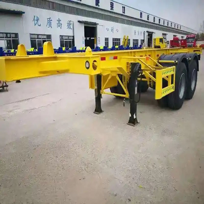 Customization 3 Axle Container Skeleton Semi Trailer with Dual Line Braking System