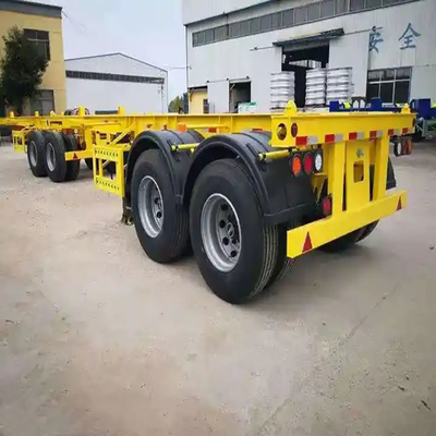 Customization 3 Axle Container Skeleton Semi Trailer with Dual Line Braking System