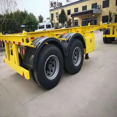 Dual Line Braking System Skeleton Container Semi Truck Trailers for Portable Tanker Container