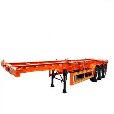Dual Line Braking System Skeleton Container Semi Truck Trailers for Portable Tanker Container