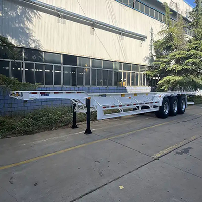 Dual Line Braking System Skeleton Container Semi Truck Trailers for Portable Tanker Container