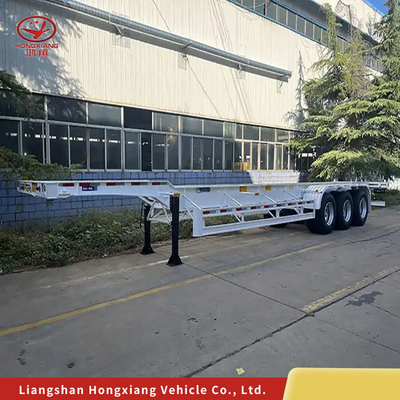 2 Axle Double Wheel Tractor Shipping Container with Skeleton Semi Trailer Chassis