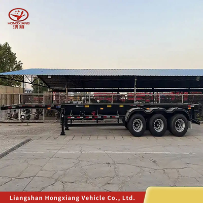 Flatbed Container Chassis Skeleton Trailer with Dual Line Braking System